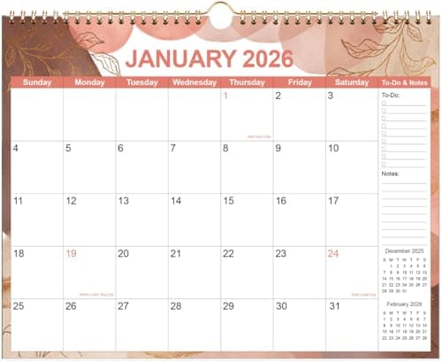 2026 Calendar - Wall Calendar 2026 from January 2026 - December 2026, 12 Months Calendars with Thick Paper, 11" x 14.5", Gold Leaf