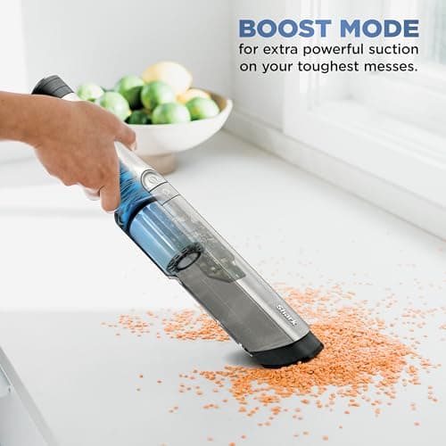 Shark WANDVAC Power PET Cordless Hand Vac, Ultra-Lightweight & Portable with Powerful Suction & Boost Mode, NEW FurFins Tool & Duster Crevice Tool, Designed for Car & Pet Homes, White, WV410WH 6