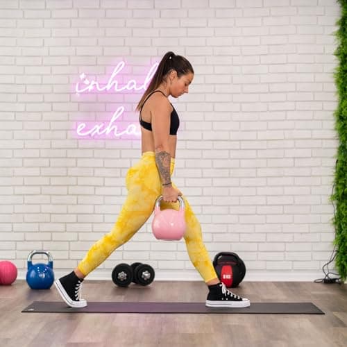 PRISP Competition Kettlebell Weight 8kg - Pro Grade Heavy Duty Cast Steel, Pink 6