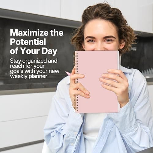 Undated Weekly Planner- Weekly Goals Notebook, A5 To Do List Planner, Habit Tracker Journal with Spiral Binding, 5.7 x 8.0 inches 7