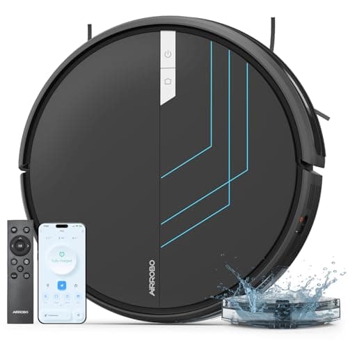 AIRROBO Robot Vacuum and Mop, 3000Pa Strong Suction Power Vacuum Mop Robot, Wi-Fi/App/Alexa, Self-Charging Robotic Vacuum for Hard Floor, Pet Hair and Low-Piled Carpet, Slim Design, Quiet，P30