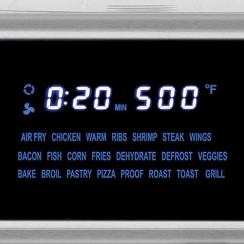 Kalorik Air Fryer Oven Grill MAXX Series 26-Quart with Smokeless Sear Technology Digital Controls Easy-View Door and 22 Smart Cooking Presets, Includes Cooking Accessories, 1700-Watts, Stainless Steel 5