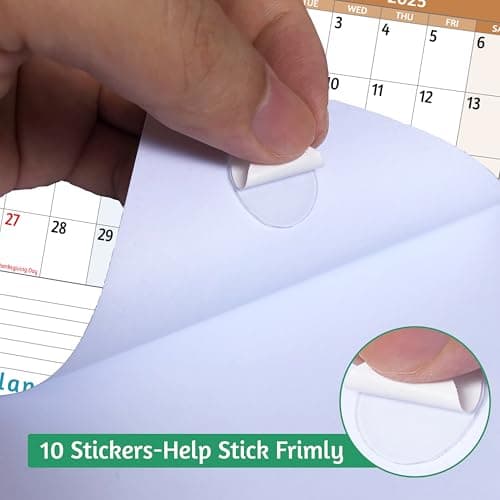 Yearly Wall Calendar 2025-2026 - Large Yearly Calendar 2025-2026, Jul 2025 - Jun 2026, 25.2'' x 38.2'' (Open), Wall Calendar 12 Months, with To-do Lists, Notes, Stickers, All At One Page 5