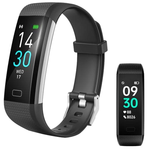 Jawploy Fitness Tracker with Heart Rate Monitor/Step Counter/Calories, Smart Watch Activity Tracker Sleep Monitor, IP68, Health Tracker Pedometer for Man Women