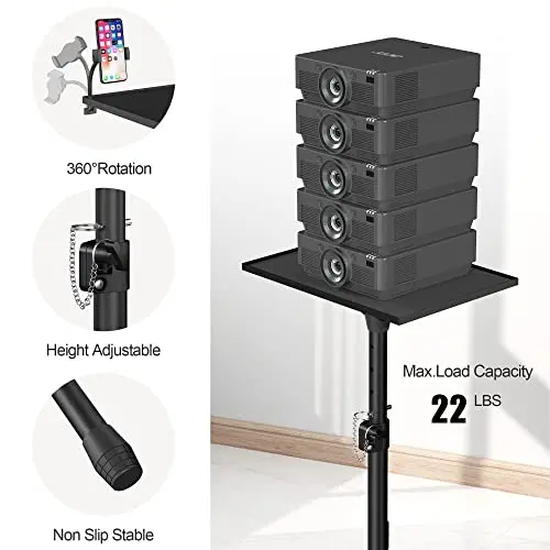 Facilife Projector Stand - Adjustable Height 22 to 63 Inches, Tripod for Laptop & Projector, Outdoor Movies 7