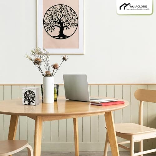 Metal Napkin Holder for Table – Decorative Tree of Life Napkin Holders for Kitchen & Dining Table, Fits Cocktail, Lunch & Guest Paper Napkins, Black Countertop Napkin Holder for Home, Restaurant & Bar 8