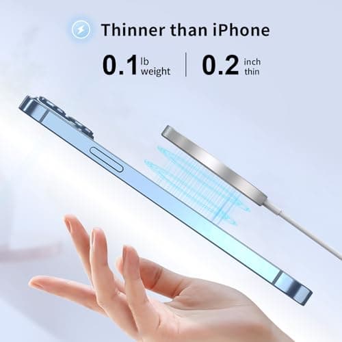 for MagSafe Charger, Magnetic Wireless Charging Pad for iPhone 17/17 Pro/17 Pro Max/Air/16 15 14 13 12 Pro Max Plus mini & AirPods 2 3 Pro, Strong Magnet, Aluminum Alloy, USB-C/A Ports(Silver) 5