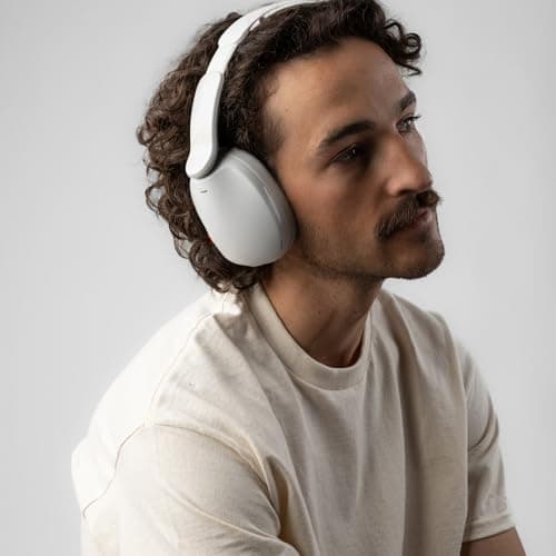 Skullcandy Hesh 360 Wireless Over-Ear Bluetooth Headphones, Up to 100 Hours Battery, Noise Isolating Fit, Flat-Folding Collapsible Design, Microphone iPhone Android - Bone 7