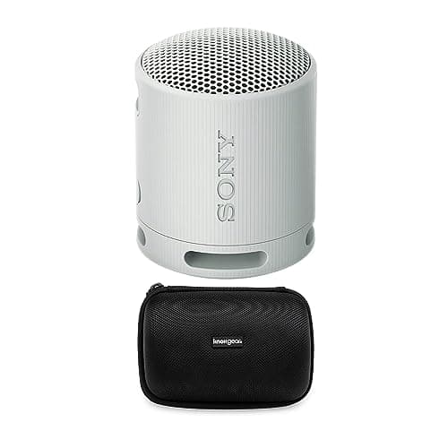 Sony SRS-XB100 Wireless Bluetooth Portable Lightweight Travel Speaker (Gray) with Travel Case Bundle (2 Items)