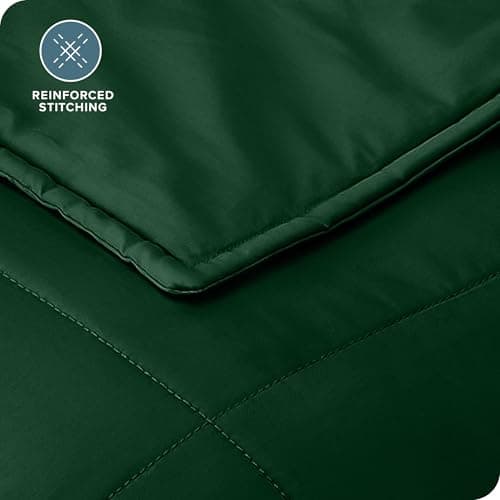 Bare Home Weighted Blanket All-Natural 100% Cotton with Nontoxic Glass Beads 40"x60" 10lbs, Green 8