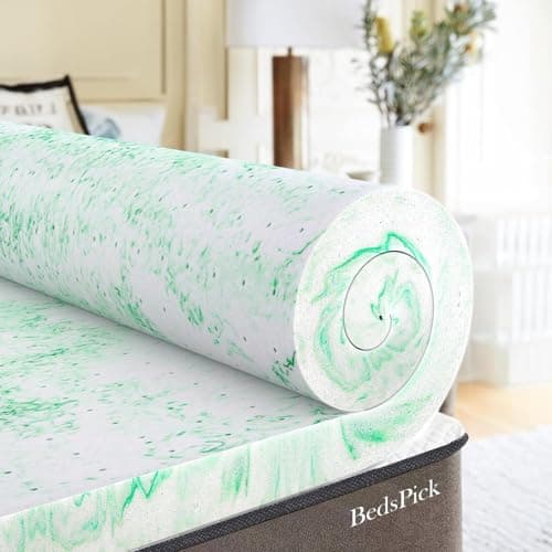 BedsPick Twin XL 3 Inch Memory Foam Mattress Topper Twin XL Bed, Gel Infused Ventilated Memory Foam Bed Toppers for College Dorm, Single Toppers Foam Mattress Pad