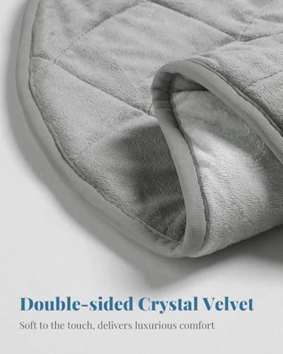 Kivik Weighted Heating Pad 24"x29"- Fast Heating 6 Settings, 5 lbs Flannel Electric Heated Lap Blanket for Adults, Soft Large Weighted Heated Pads Gifts for Abdomen & Back Pain Relief, Grey 5