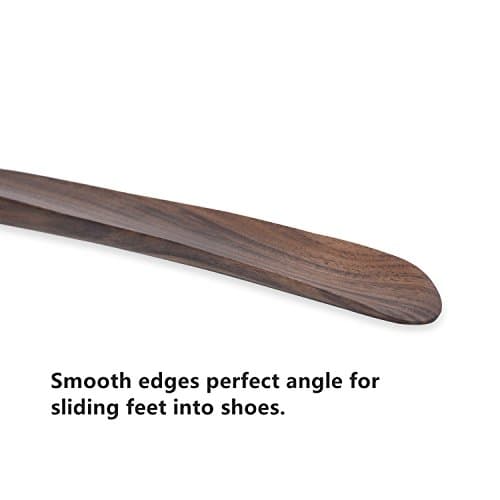 Muso Wood Shoe Horn Long Handle for Seniors,Wooden Shoehorn for Men, Women, Kids,Pregnancy(Walnut 15") 6