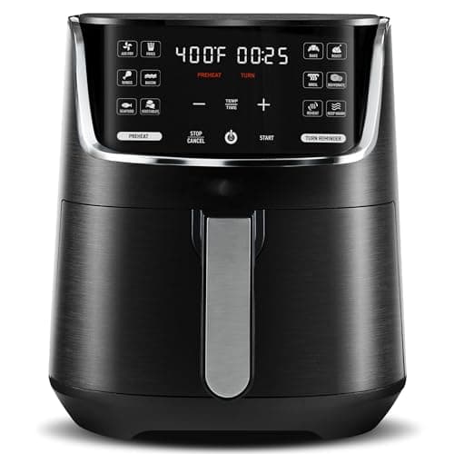 4-Quart Digital Air Fryer with 12 One-Touch Presets, New, GAF414, 12 in High