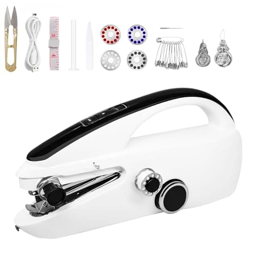 Beginner handheld sewing machine, convenient mini portable sewing machine, electric and lightweight, suitable for DIY travel, emergency repair of clothing and fabrics