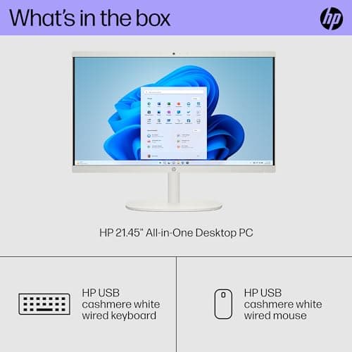HP 22 inch All-in-One Desktop PC, FHD Display, Intel N200, 8 GB RAM, 256 GB SSD, Intel UHD Graphics, Windows 11 Home, 22-dg0012 (2024) 8