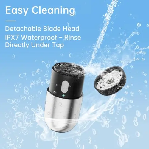 Mini Electric Shaver, Electric Razor for Men, Portable USB-C Rechargeable Waterproof Shaver, Cordless Powerful Razor for Travel, Home, Business 5
