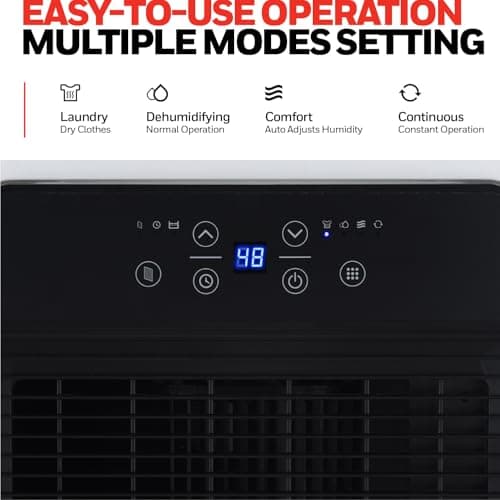 Honeywell 32-Pint ENERGY STAR Smart WiFi Dehumidifier for 3,000 Sq Ft – Laundry Mode, Auto-Comfort Mode & Thermal Overload Protection, TPFIT32AWK 8