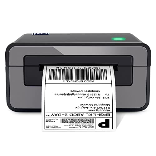 POLONO Thermal Label Printer, 4x6 Shippping Label Printer for Shipping Package, Commercial Thermal Label Maker, Compatible with Amazon, Ebay, Etsy, Shopify, etc, Support Windows and Mac (Grey)