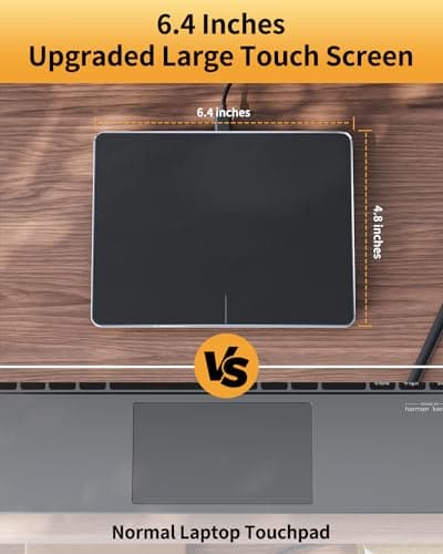 ProtoArc Wired USB Trackpad for Windows 10/11, Large High-Precision T1 Wired Trackpad Mouse with Multi-Gesture, Ultra Slim Portable Aluminum Touchpad Mouse for Computer/Desktop/Laptop, Grey Black 6