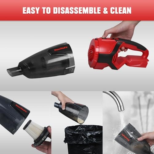 MaxMore 120W Cordless Handheld Vacuum Cleaner Compatible with Milwaukee 18V Battery (Tool Only) Portable Stick Vacuum for Home Hard Floor Carpet Car Pet Hair Cleaning 5