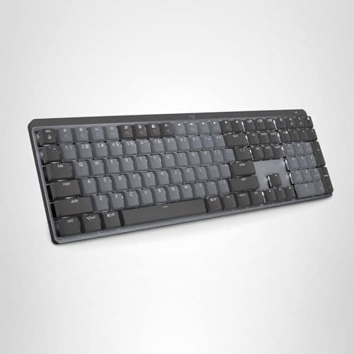 Logitech MX Mechanical Wireless Illuminated Performance Keyboard, Clicky Switches, Backlit Keys, Bluetooth, USB-C, macOS, Windows, Linux, iOS, Android, Metal 14