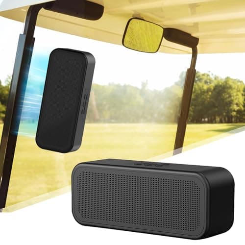 Golf Cart Speaker, Magnetic Golf Cart Speaker Bluetooth, Wireless Portable Speakers TWS Stereo Loud with Bass, IP67 Waterproof Dust-Proof Outdoor Speaker for Golf Cart EZGO, Club Cart & Yamaha