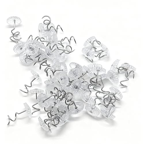S-SJEDA 50 Pcs Bed Skirt Pins and Upholstery Pins, Clear Head for Slipcovers, Mattress, Furniture Covers - 0.5 Inch Invisible Hold, Say Goodbye to Shifting Fabrics