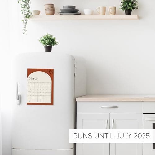 Aesthetic 2024 Magnetic Fridge Calendar - Runs from January 2024 Until July 2025 - The Perfect Monthly Refrigerator Calendar With Minimal Designs for Easy Organizing 3