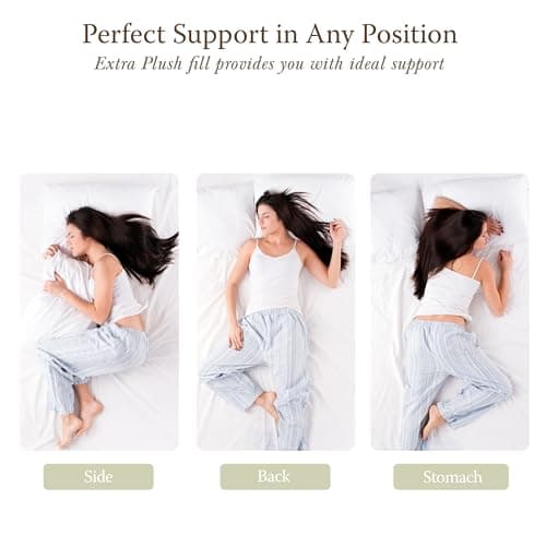 Threadmill Soft Bed Pillows King Size Set of 2 | Down Alternative Cooling Soft Pillows for Sleeping | 20 x 36 Hotel, King Size Pillows 2 Pack for Back, Stomach or Side Sleepers 5