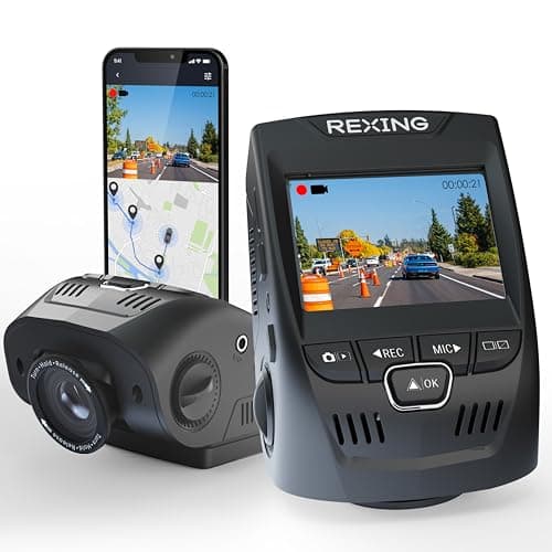RexingUSA V1-4K Ultra HD GPS Dash Cam 2.4” LCD, Wi-Fi, 170° Wide Angle, G-Sensor, WDR, Loop Recording, Supercapacitor, Mobile App, CPL Filter, Supports 256GB