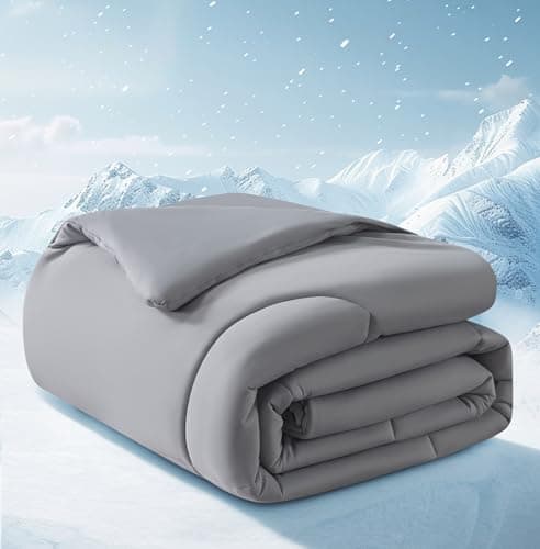 SameBed Cooling Comforter Full/Queen Size, All Season Blanket for Hot Sleepers, Lightweight Comforter for Night Sweats, Double-Sided Cooling Bedding for Bed, Sofa, Office, Camping (Dark Gray,90"*90")