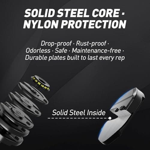 Adjustable Dumbbell Set of 2, 65 lb/95 lb Single Weight, 15-in-1, Fast Adjust Weight Handle, Quick-Lock Adjustable Dumbbell Series for Full Body Workout (95 LB Each (Pair)) 6