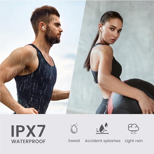 Wireless Earbuds for Samsung Galaxy S25 Ultra for iPhone 16 Pro Max Ultra Comfort True Bluetooth 5.4 Headphones Ear Buds Workout Sport in Ear Earphones, HiFi Stereo,IPX7 Waterproof, Mic 6