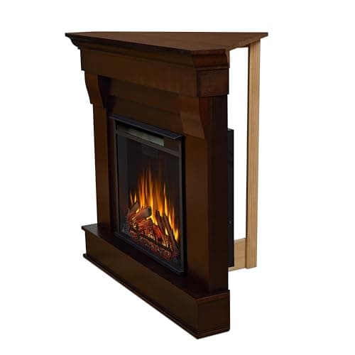 Real Flame Chateau 41" Corner Electric Fireplace with Mantel for Living Room or Bedroom, Replaceable Fireplace Insert Heater, Realistic Log and Flame Effect, Remote Control, Timer. 6