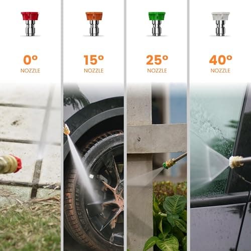 Giraffe Tools Grandfalls Retractable Pressure Washer G20, 2500 PSI 2.2 GPM, 180° Wall Mounted Power Washer, Auto-Retract with 65FT Hose Reel, 5 Nozzles for Floor/Cars/Fences/Patios, Dark Silver 8