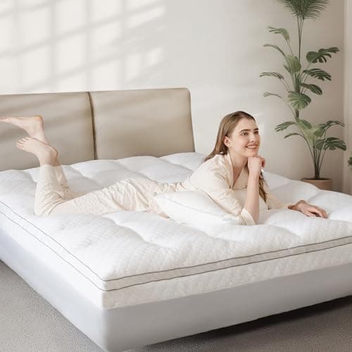 Dual Layer 3 Inch Memory Foam Mattress Topper King Size, 2 Inch Cooling Gel Memory Foam Plus 1 Inch Pillow Top Mattress Pad Cover, with 8-21 Inch Deep Pocket 6