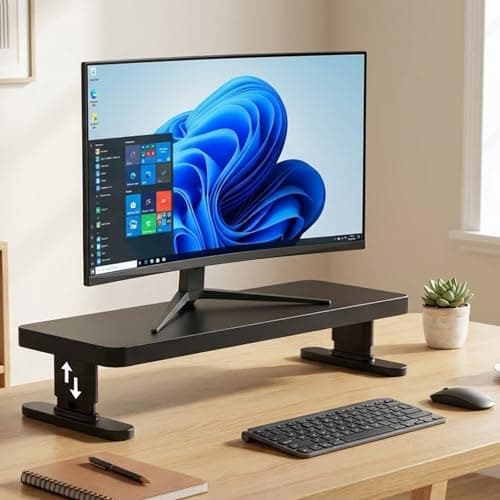 IVE Design Adjustable Monitor Stand with 4 height options, Desk Shelf for Top of Desk Adjustable 6