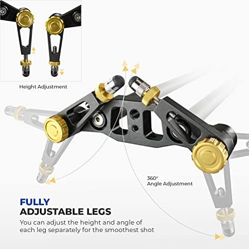 LimoStudio (Upgraded) 31.5 in Carbon Fiber Camera Slider, 80cm Dolly Track Rail, Smooth Bearing Stabilizer, Height Adjustable, Spirit Level, AGG1980 5