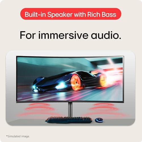 LG 40WP95C-W 40” UltraWide Curved WUHD (5120 x 2160) 5K2K Nano IPS Computer Monitor, DCI-P3 98% (Typ.) HDR10, Thunderbolt 4 w/ 96W PD, 3-Side Virtually Borderless Design Tilt/Height/Swivel Stand,Black 5