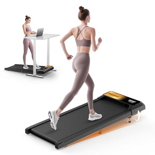 GKyet Walking Treadmill Pad with Incline,Walking 2.5HP for Home and Office, 265Lbs Weight Capacity,Treadmill with APP &Remote Control, LED Display, Yellow