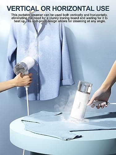 TONTATTA Travel Steamer for Clothes Mini - Small Foldable Handheld Garment Steamer - Personal Compact Size Clothing Portable Steamer for Traveling - Travel Steam Iron Mini 6