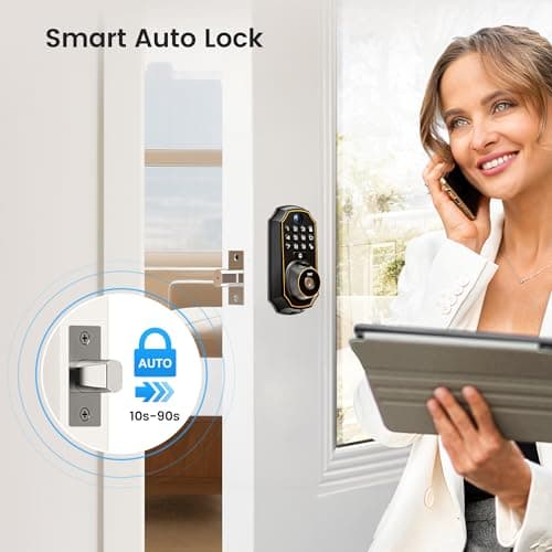YHV Keyless Entry Door Lock with Camera Electronic Smart Lock Fingerprint Keypad Deadbolt with Code, App Remote Control, Auto Unlock, Wi-Fi Connected, Doorbell for Front Door 7