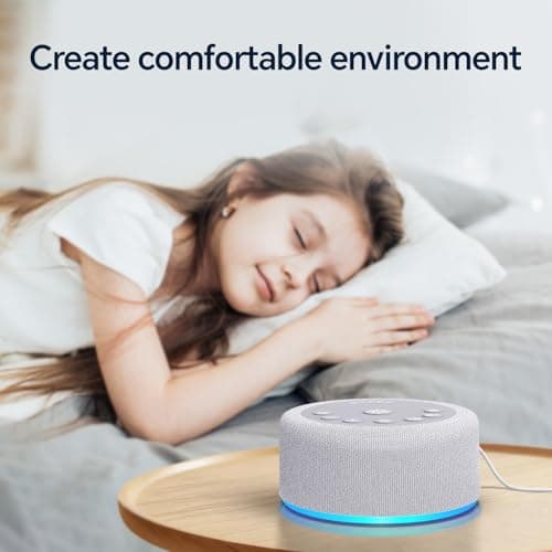 Sound Machine Night Light White Noise Brown Noise Machine 30 Non Looping Sounds 12 Lights 5 Timers 36 Adjustable Volume Memory Function Sleep Sounds Machine for Baby Kids Adult & Home Office Travel 6