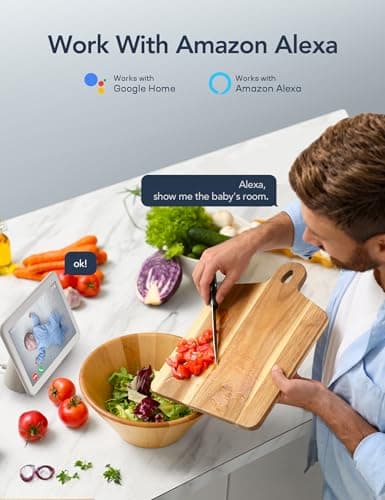 GNCC Indoor Security Camera, 2K Cameras for Home Security with Motion Detection, Baby/Pet Camera with Phone App, Night Vision, 2-Way Audio, TF/Cloud Storage, Works with Alexa & Google Home, 2.4G WiFi 8