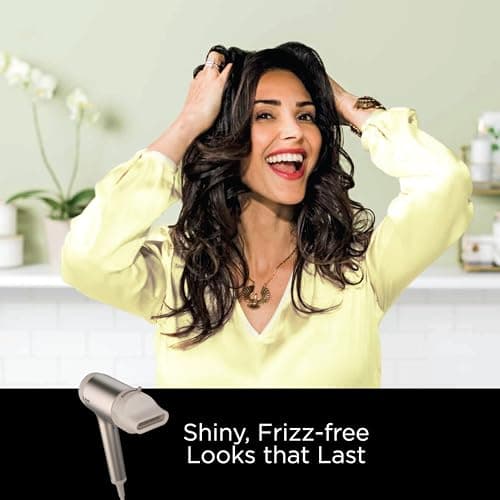 Shark HD112BRN Hair Blow Dryer HyperAIR Ionic Hair Dryer with 2-in-1 Concentrator and Styling Attachments, Auto Presets, Rotatable Hot Air Brush, No Heat Damage, Ionic, Stone 6