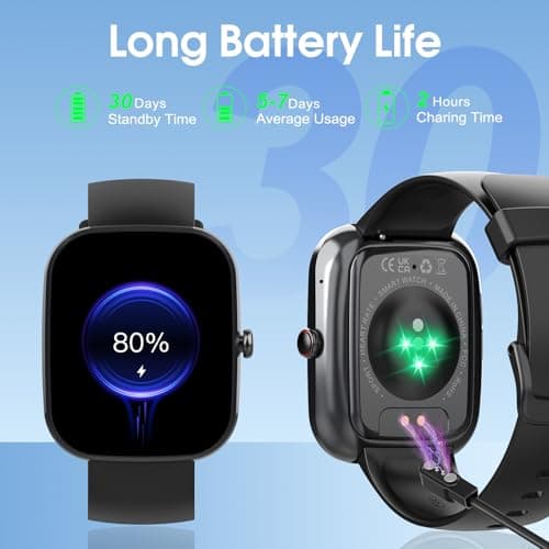 Csasan Smart Watch, 1.91" HD Screen Smartwatch for Men Women(Answer/Make Call), Fitness Watch with Heart Rate/Sleep Monitor/Steps Monitor, 110+ Sports Modes, IP68 Waterproof Activity Trackers, Black 7