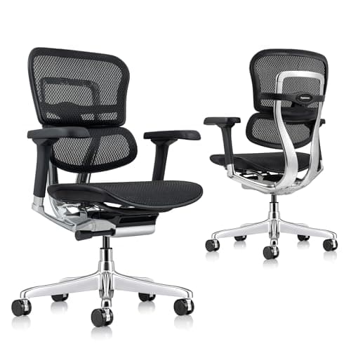 Ergohuman Eurotech ME8ERG GEN2 High Back Mesh Office Chair with Tilt Tension Control, Tilt Lock, Back Angle, Back Height, Synchro Tilt, Seat Height, Seat Depth, and Arm Height Adjustments, Black 3