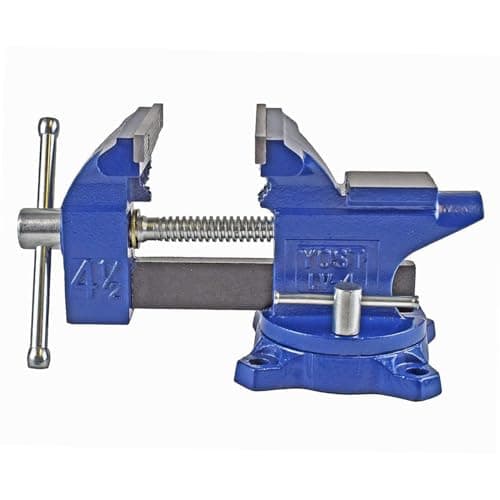 Yost Vises LV-4 Homeowner's Vise | 4.5 Inch Jaw Width with a 3 Inch Jaw Opening Home Vise | Secure Grip with Swivel Base | Blue 7