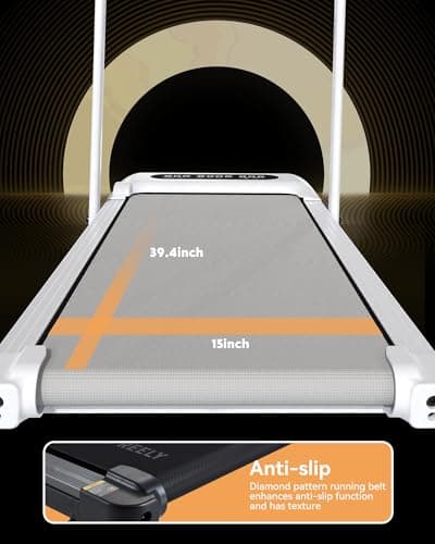 RUNFREELY Walking Pad Treadmill with Optional Handle, 3 in 1 Under Desk for Walking, Jogging & Running, Portable Compact for Home Office, 2.5HP Quiet Motor, White/Black 6